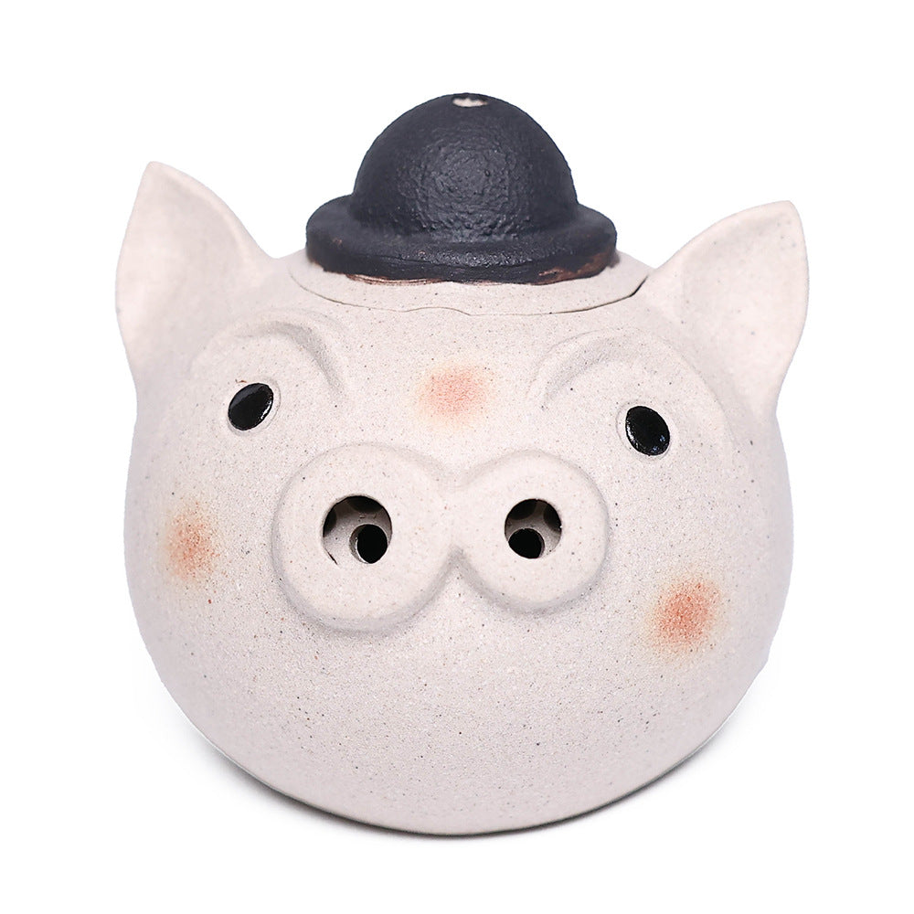 Gohobi Yixing Purple Clay Pig Head Teapot – Handmade Cute Pig Teapot