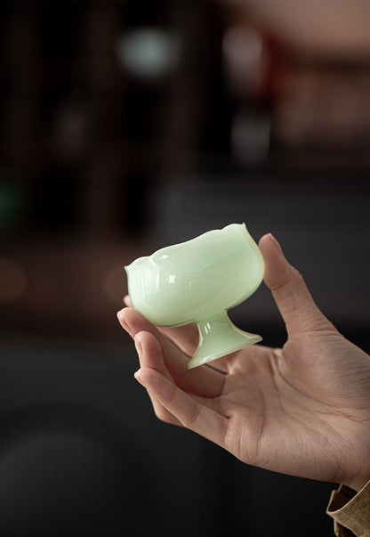 Gohobi Qinghuan Five-Colour Ceramic Teacup Gift Set
