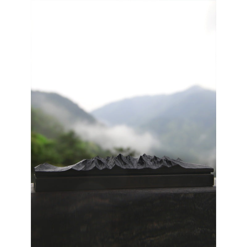 Gohobi Handcrafted Mountain-Shaped Solid Wood Incense Holder