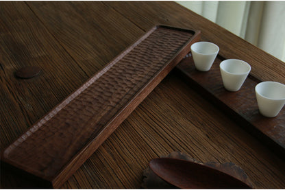 Gohobi Handcrafted Black Walnut Solid Wood Serving Tray