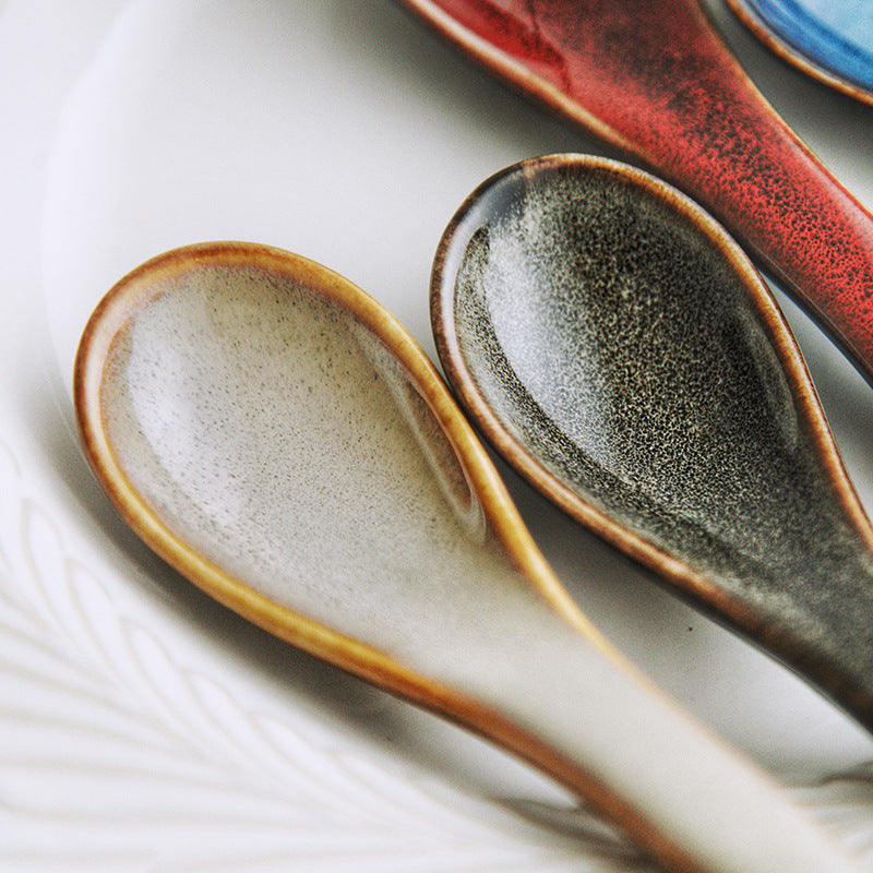 Gohobi Japanese-Style Kiln-Change Ceramic Spoon