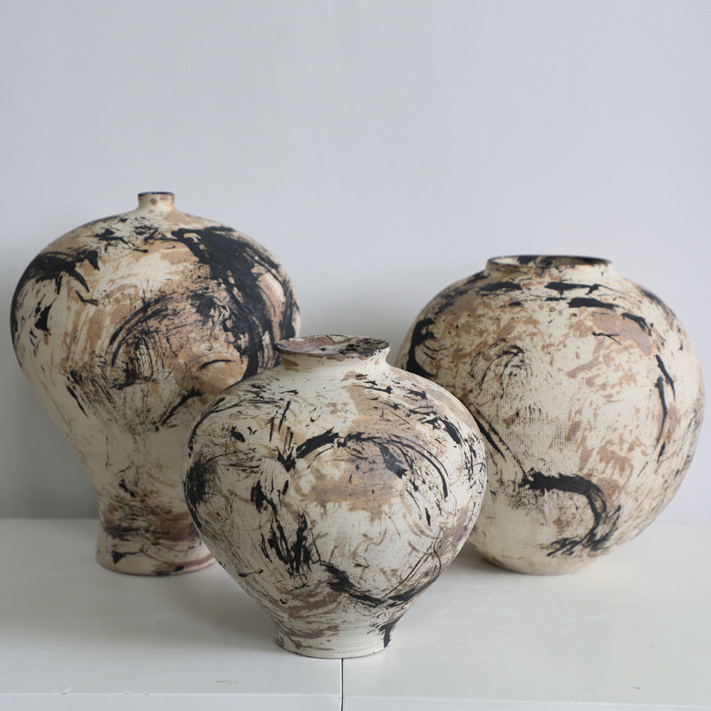 Gohobi Original Oil Painting Designer Ceramic Vase