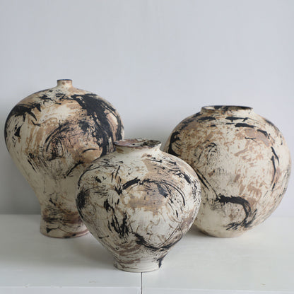 Gohobi Original Oil Painting Designer Ceramic Vase