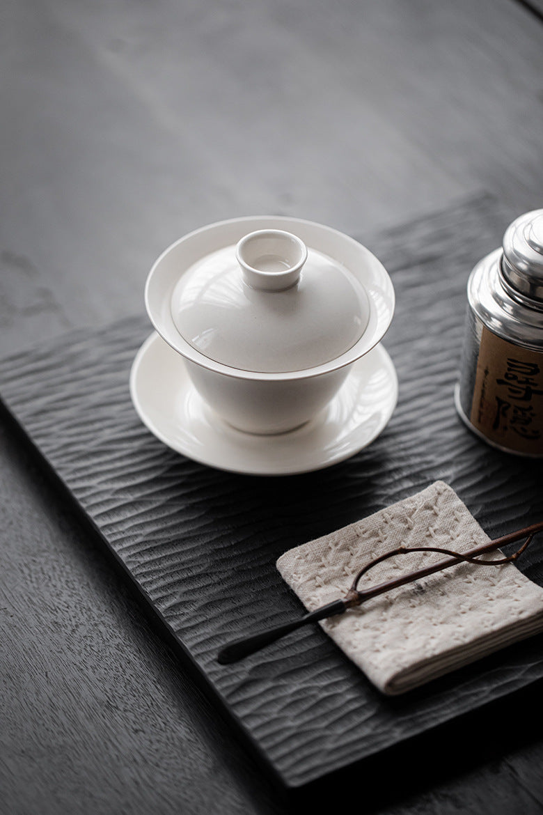 Gohobi Handmade Grass Ash Glaze Sancai Gaiwan