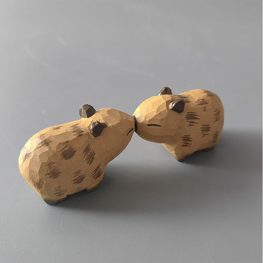 Gohobi Handcrafted Wooden Capybara Ornament