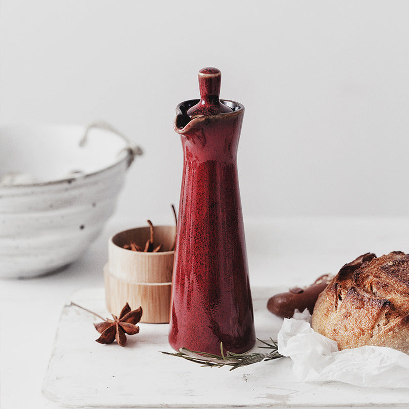 Gohobi Japanese Kiln-Change Ceramic Condiment Bottle