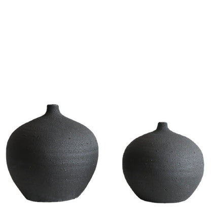 Gohobi Handmade New Chinese Style Coarse Pottery Vase