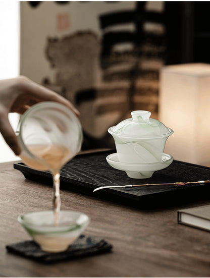 Gohobi Ancient Glazed Three-Talented Cover Gaiwan
