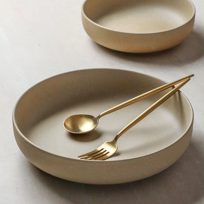 Gohobi Japanese Vintage Ceramic Deep Plate