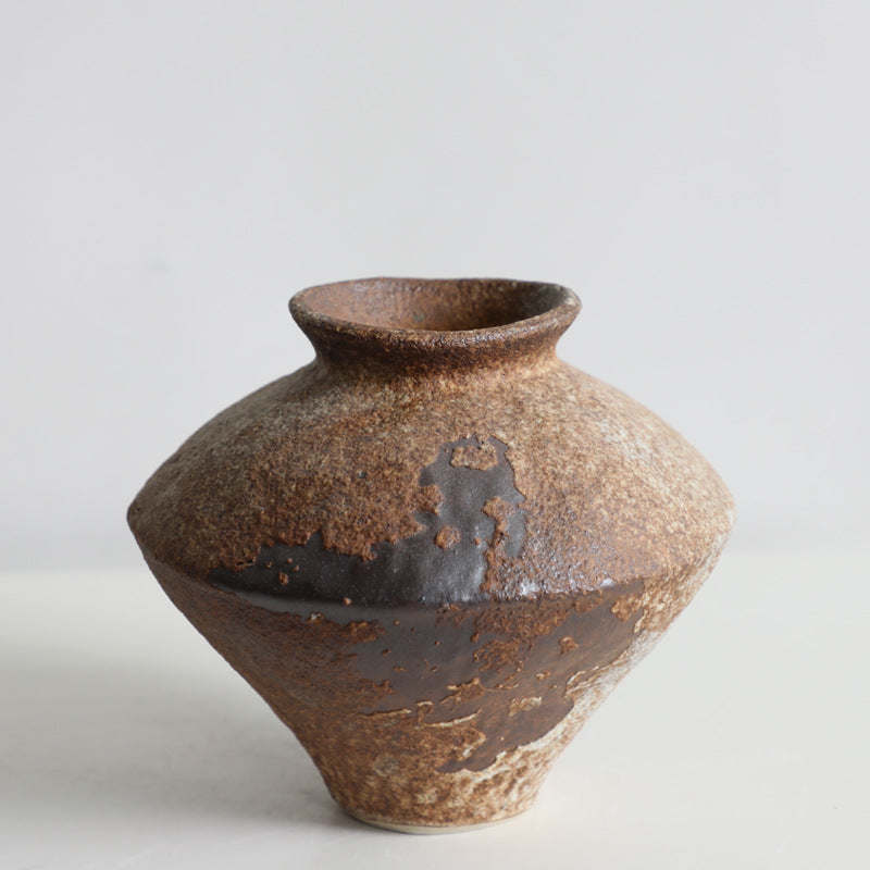 Gohobi Wabi-Sabi Style Coarse Pottery Vase