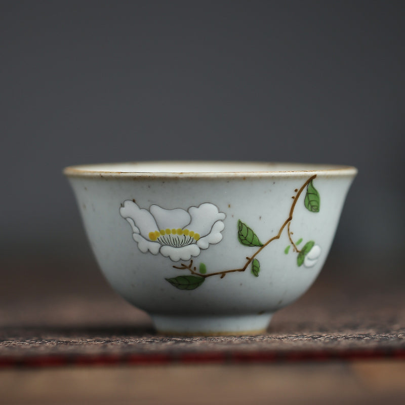 Gohobi Hand-painted Floral Tea Set Teapot Tea cup