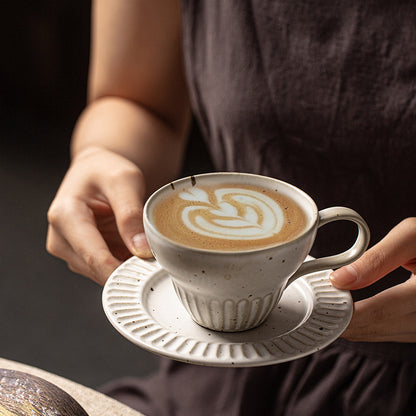 Gohobi Japanese Retro Coffee Cup and Saucer Set