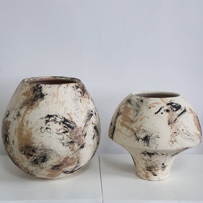 Gohobi Original Oil Painting Designer Ceramic Vase