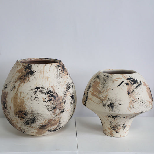 Gohobi Original Oil Painting Designer Ceramic Vase