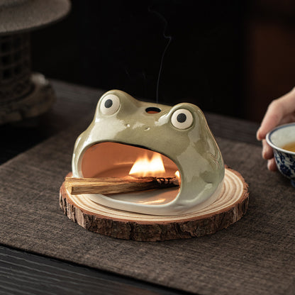 Gohobi Little Frog Ceramic Aromatherapy Fireplace Burner