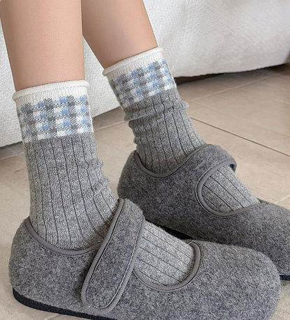 Gohobi Blue-Grey Puppy Wool Socks