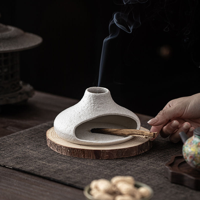 Gohobi Little Chimney Ceramic Aromatherapy Fireplace Burner