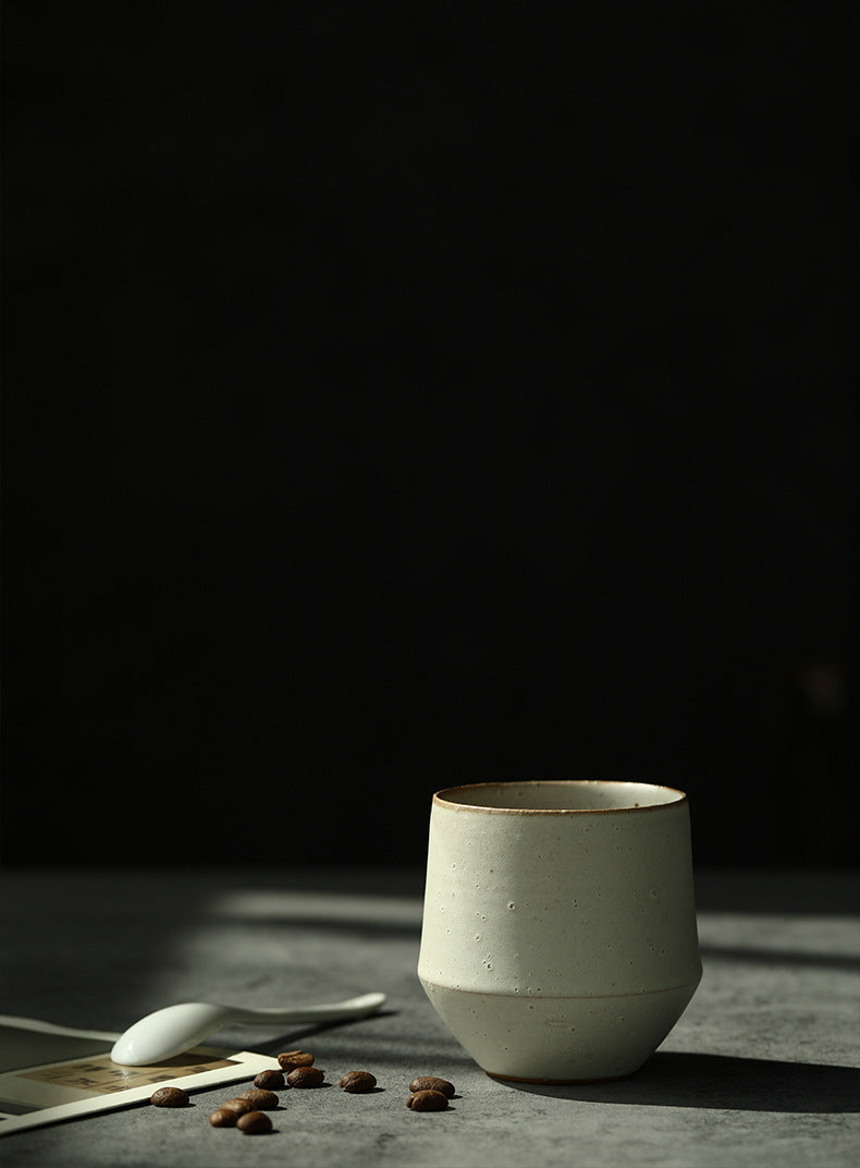 Gohobi Handmade Classic Modern Ceramic White Tea Cup Mug