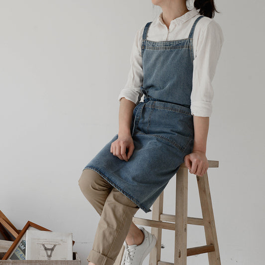 Gohobi Heavy-Duty Cotton Canvas Denim Apron