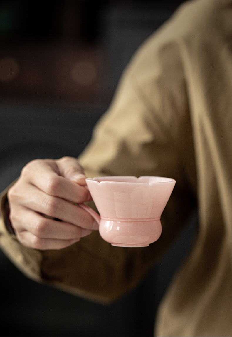 Gohobi Qinghuan Five-Colour Ceramic Teacup Gift Set