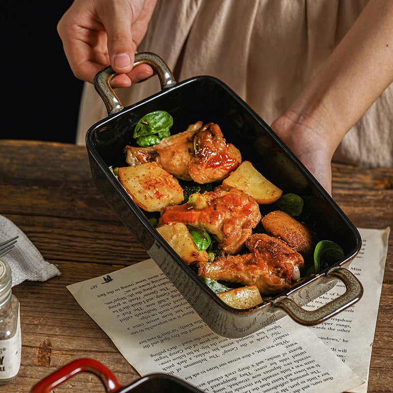 Gohobi Double-Handle Ceramic Baking Dish