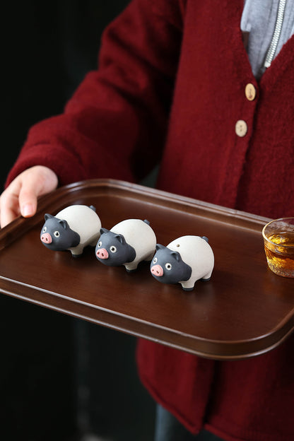 Roaring Gongtang purple sand tea pet pig ornament boutique can raise Jingtang pig personalized tea play tea table tea table tea set accessories
