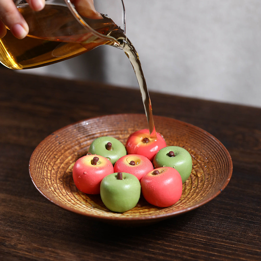 Gohobi Yixing Purple Clay Apple Tea Pet – Handmade Mini Fruit Ornament