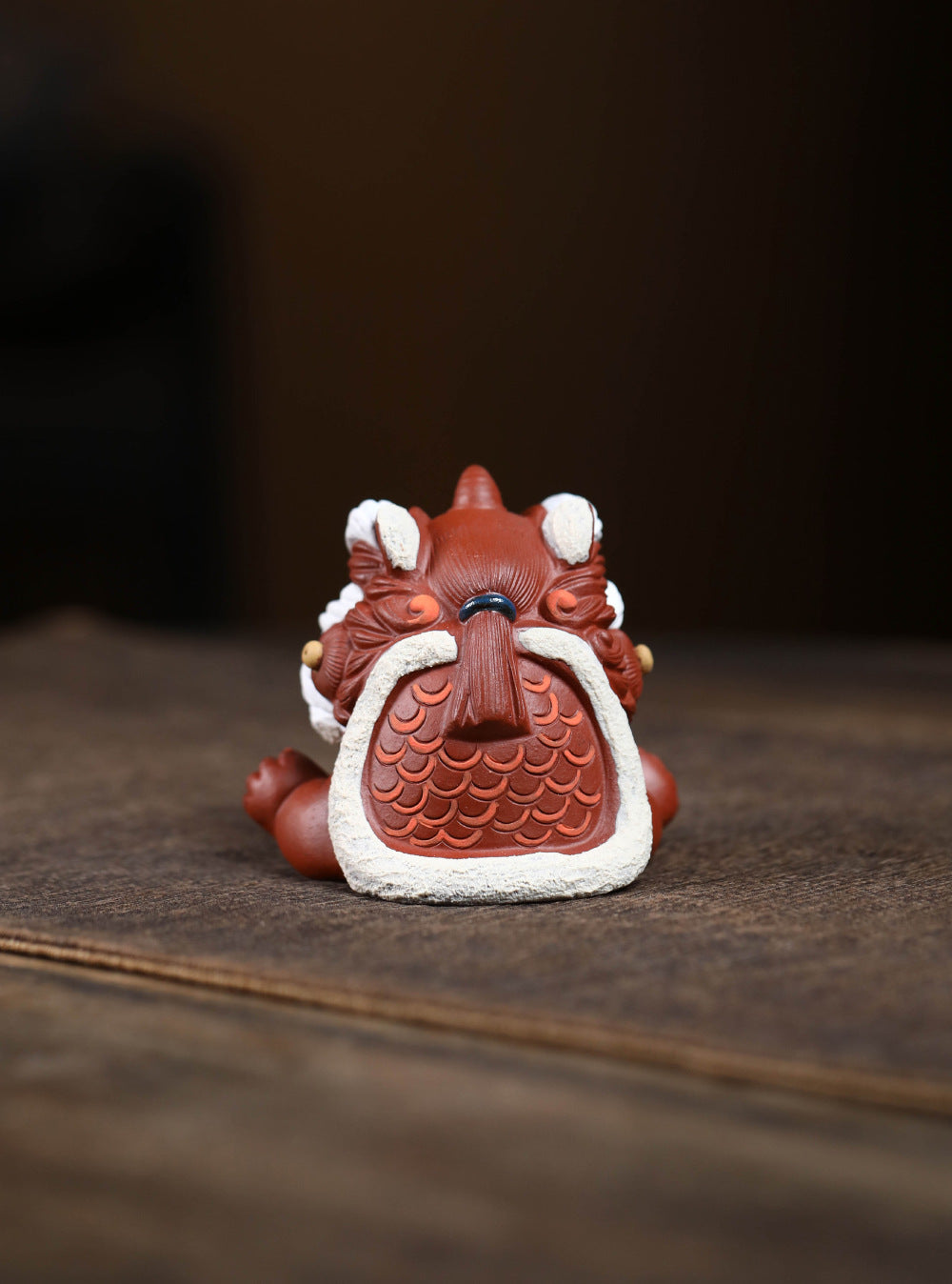 Gohobi Yixing Purple Clay Lion Dance Tea Pet – Handmade Guardian Ornament