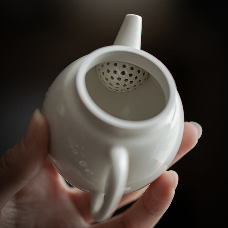 Gohobi Japanese Grass Ash Glaze Handmade Teapot