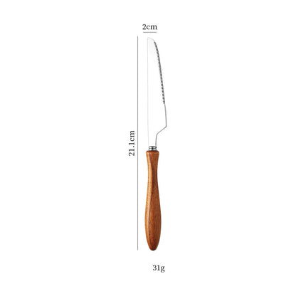 Gohobi Un ensemble de 6 couverts avec manche en bois