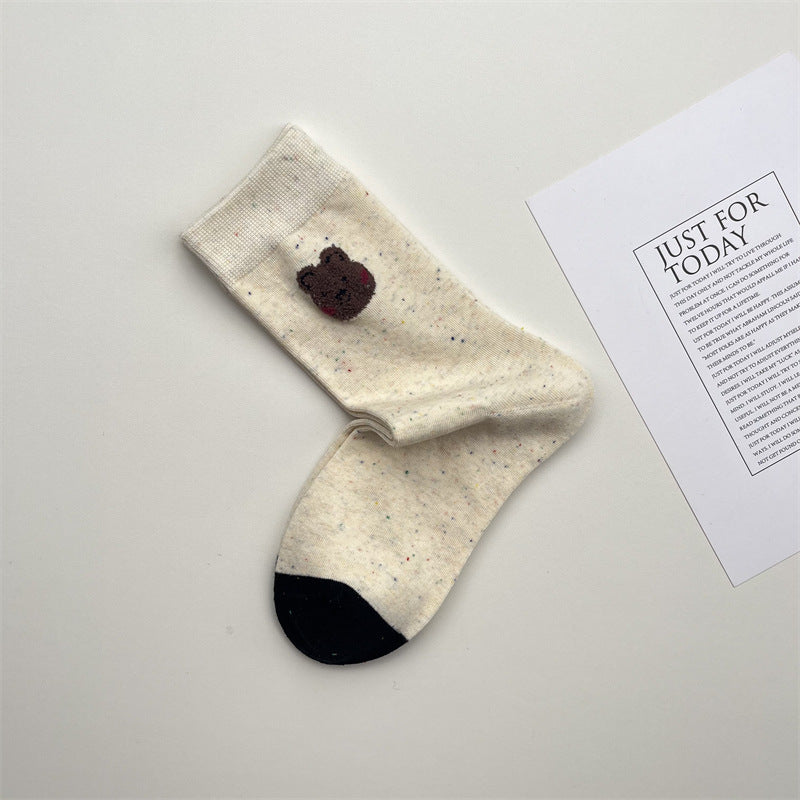Gohobi Animal Jacquard Mid-Calf Socks