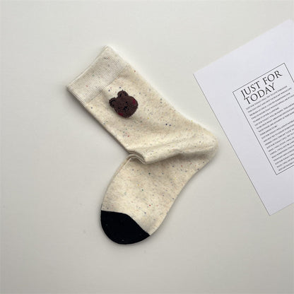 Gohobi Animal Jacquard Mid-Calf Socks