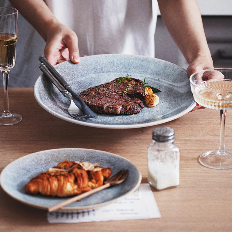 Gohobi Japanese-Style Ceramic Flat Plate