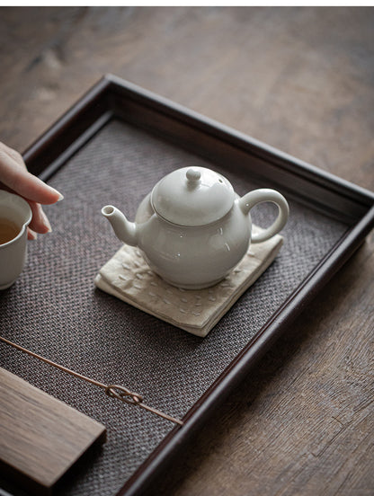 Gohobi Japanese-Style Grass Ash Glaze Handmade Teapot