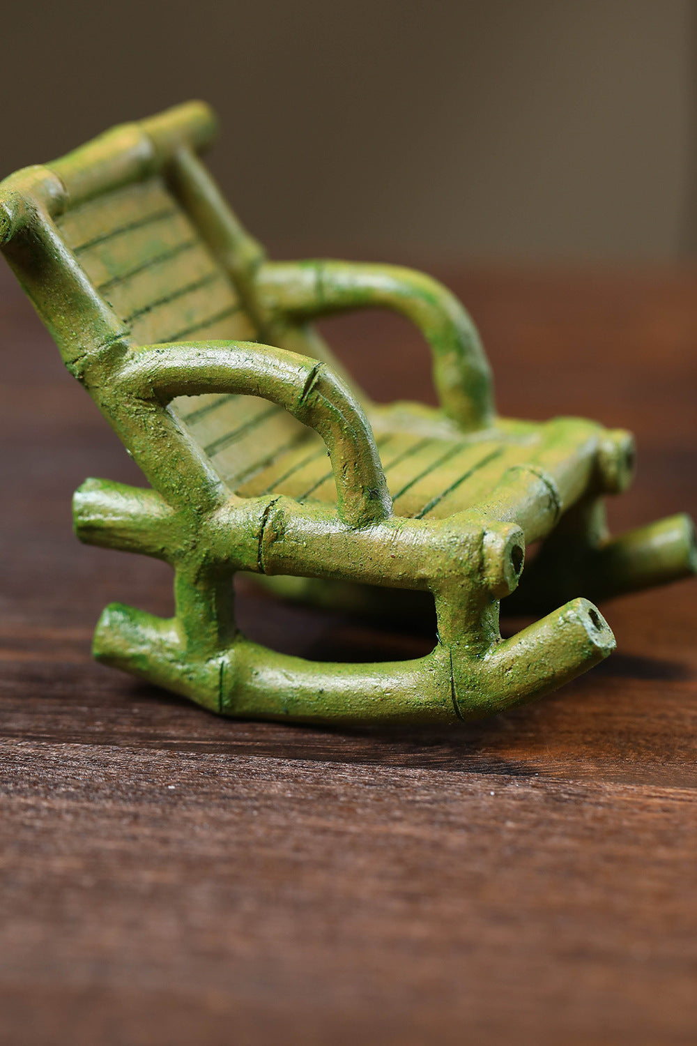 Gohobi Yixing Purple Clay Bamboo Rocking Chair Tea Pet – Handmade Tea Table Ornament