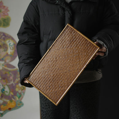 Gohobi Woven Bamboo Gongfu Tea Tray – Dry Brewing Tea Table