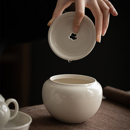 Gohobi Grass Ash Ceramic Jianshui Tea Wash Bowl