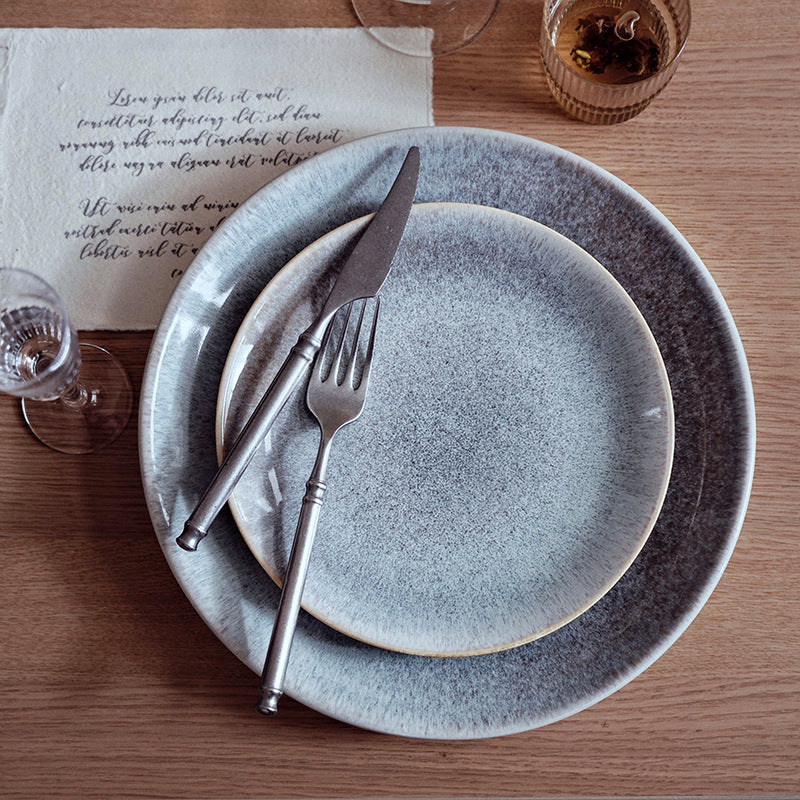 Gohobi Japanese-Style Ceramic Flat Plate