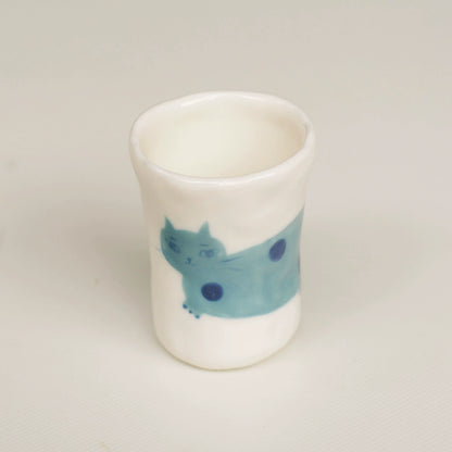 Gohobi x Little Diary Hand-Painted Cat Ceramic Coffee Cup