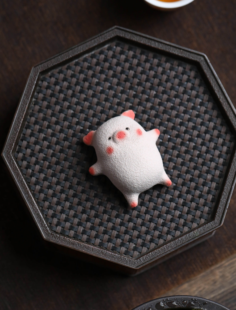 Gohobi Yixing Purple Clay Twelve Zodiac Pig Tea Pet – Handmade Sleeping Pig Ornament