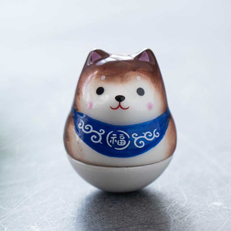 Gohobi Handmade Ceramic Shiba Inu Ornament Tumbler
