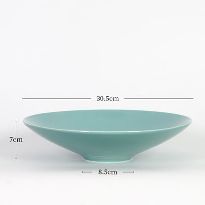 Gohobi Ikebana Ceramic Flower Bowl – Minimalist Flower Arrangement Water Plate