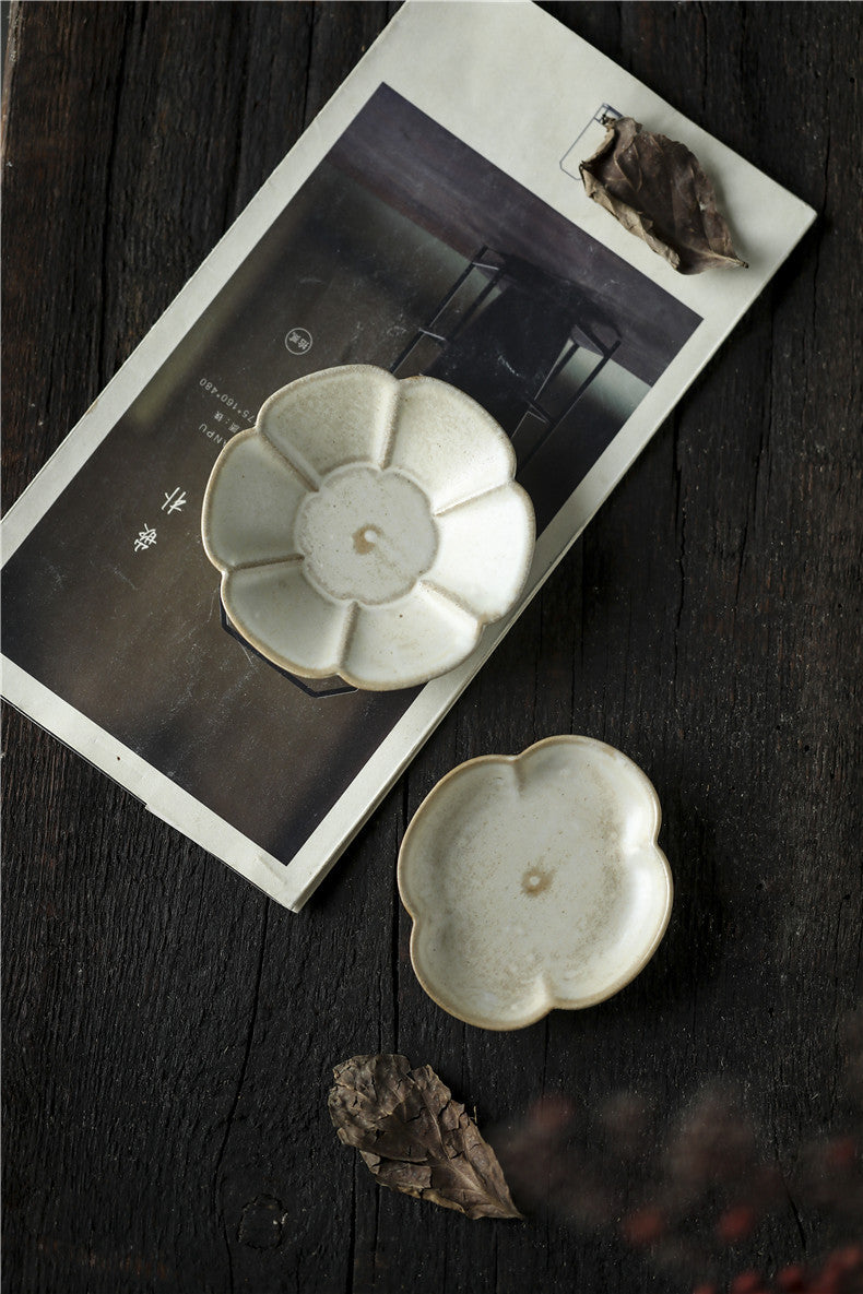 Gohobi Ceramic White Brushing Coaster