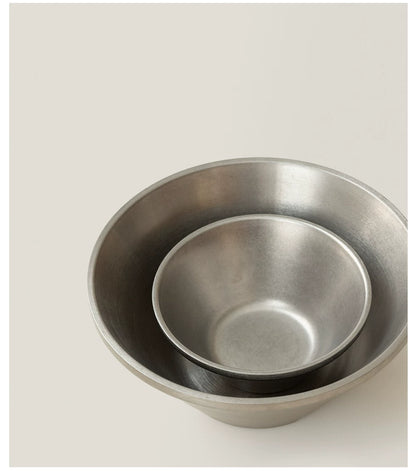 Gohobi Retro Double-Wall Stainless Steel Cone Bowl