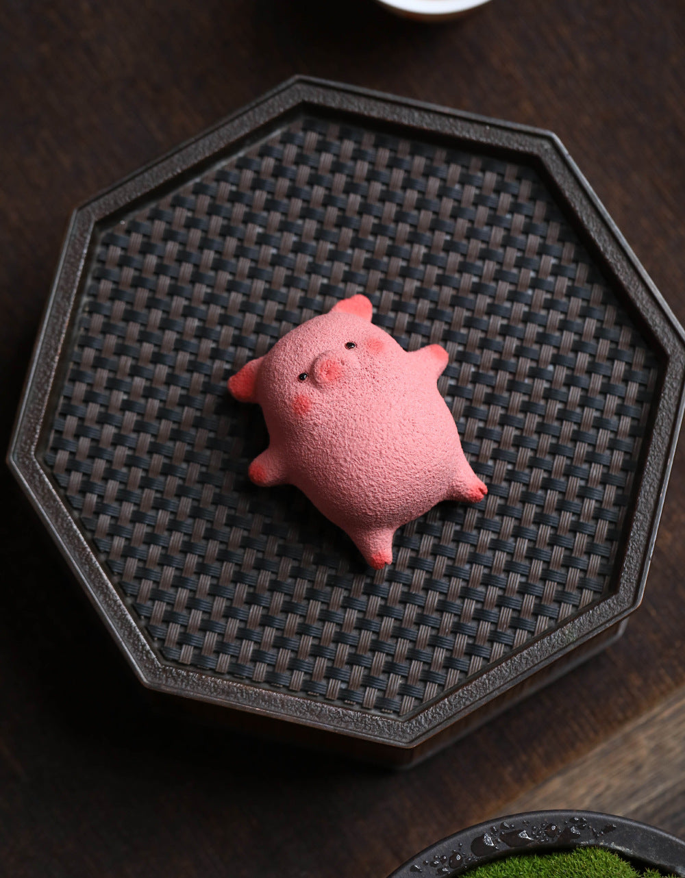 Gohobi Yixing Purple Clay Twelve Zodiac Pig Tea Pet – Handmade Sleeping Pig Ornament