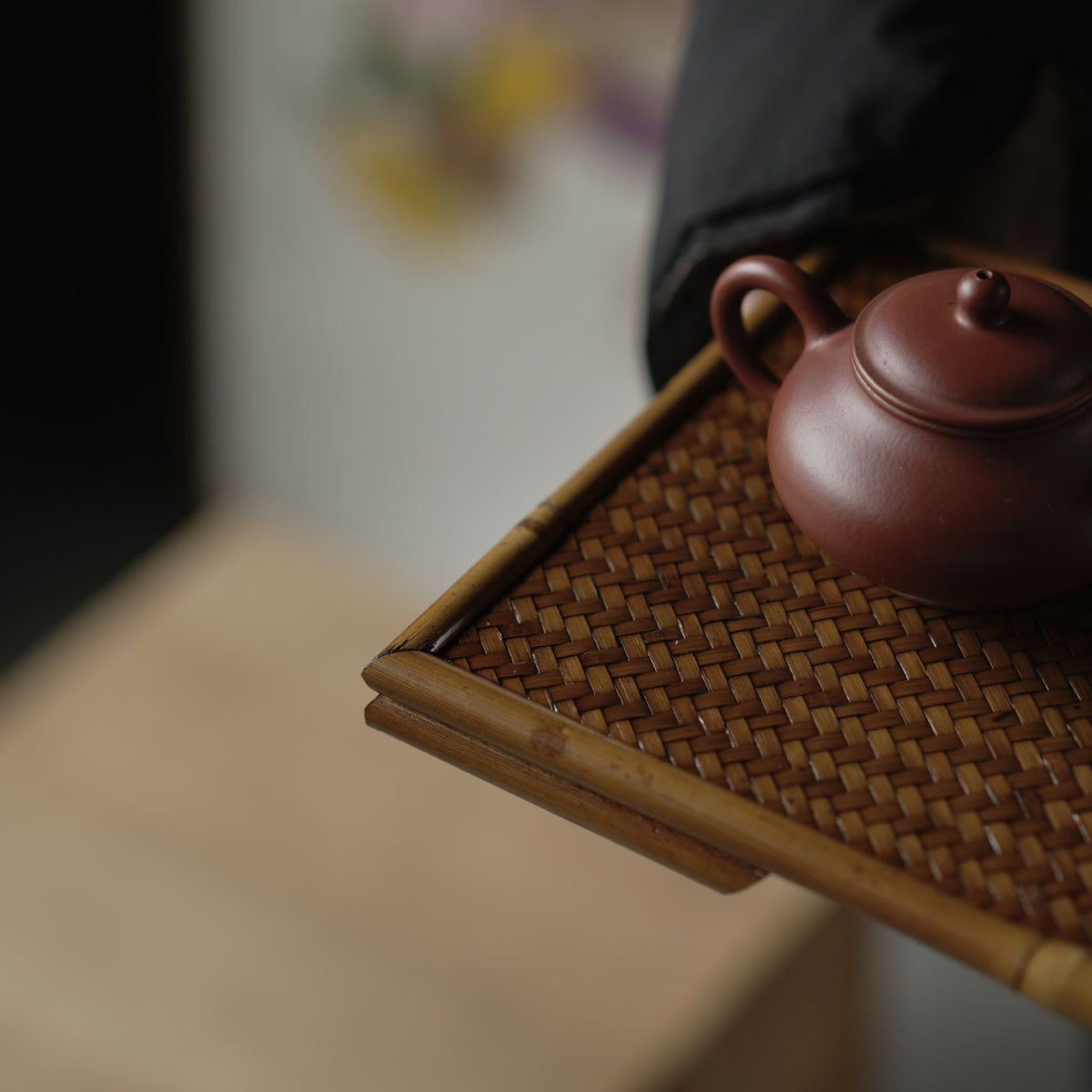 Gohobi Woven Bamboo Gongfu Tea Tray – Dry Brewing Tea Table