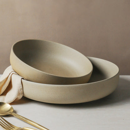 Gohobi Japanese Vintage Ceramic Deep Plate