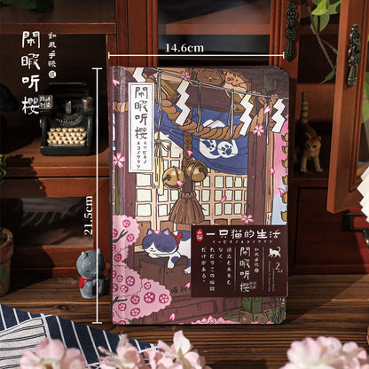 Gohobi Japanese Cat Notebook – A5 Monthly Planner Pocket Diary (4 Styles)
