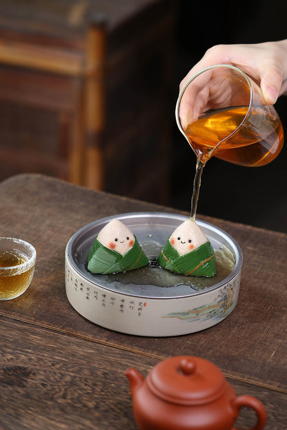 Gohobi Yixing Purple Clay Champion Zongzi Tea Pet – Dragon Boat Festival Ornament
