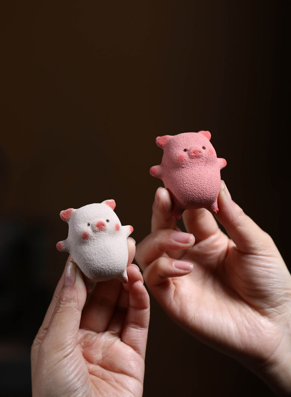 Gohobi Yixing Purple Clay Twelve Zodiac Pig Tea Pet – Handmade Sleeping Pig Ornament